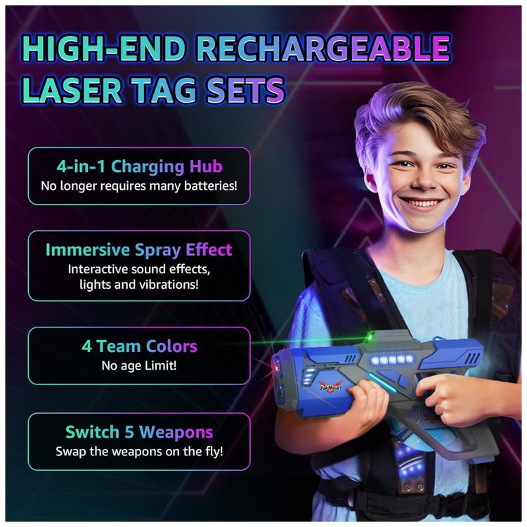 Pistola-Infantil-com-Laser-Infravermelho-e-Colete-foto-1