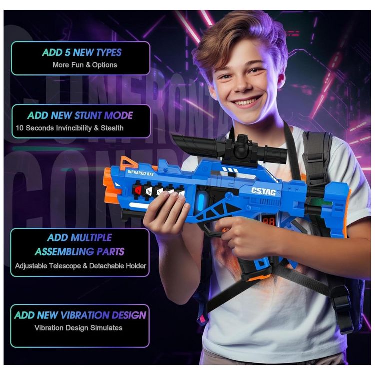 Pistola-Infantil-com-Laser-Infravermelho-e-Colete-foto-1