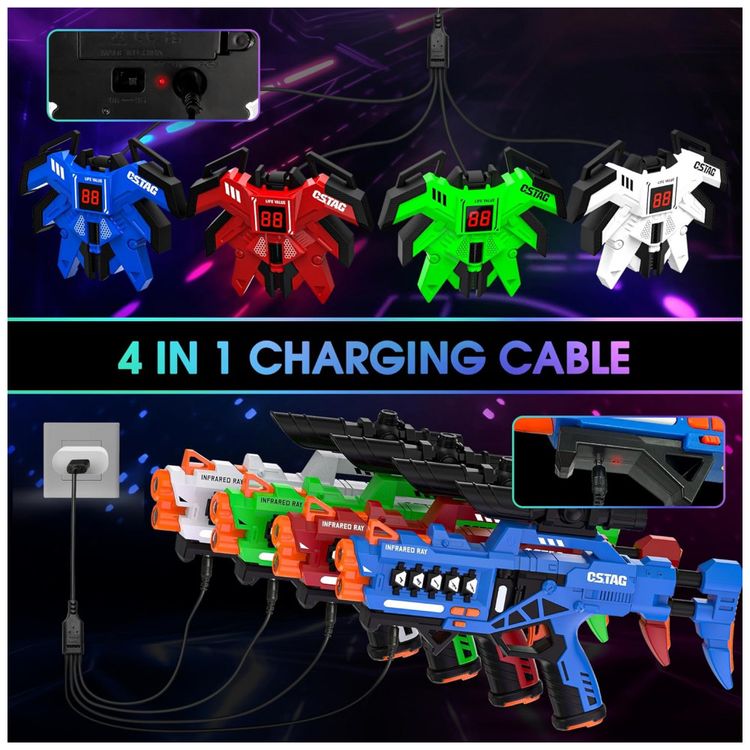 Pistola-Infantil-com-Laser-Infravermelho-e-Colete-foto-2