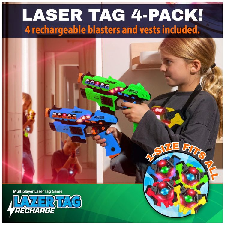 Pistola-Infantil-com-Laser-Infravermelho-4pk-Colete-e-2-foto-1