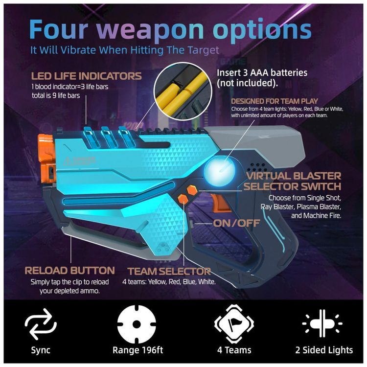 Pistola-Infantil-com-Laser-Infravermelho-e-Colete-para-4-foto-1