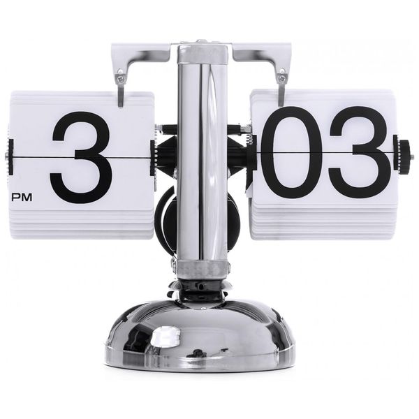 Relogio-de-Mesa-Vintage-com-Flip-Automatico-Operado-por-foto-0