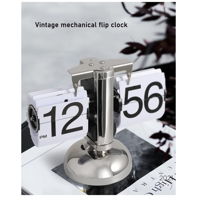 Relogio-de-Mesa-Vintage-com-Flip-Automatico-Operado-por-foto-4
