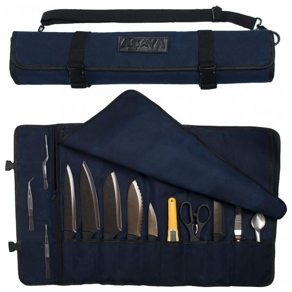 Asaya-Estojo-Bolsa-Portatil-para-Facas-com-10-Slots-Facas-foto-0