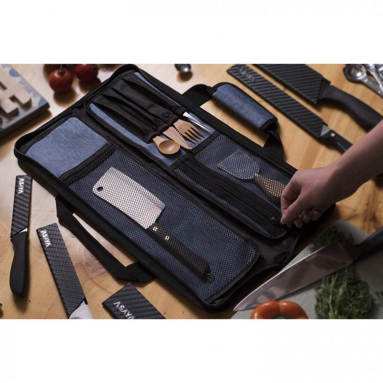 Asaya-Estojo-Bolsa-Portatil-para-Facas-com-12-Slots-Facas-foto-2
