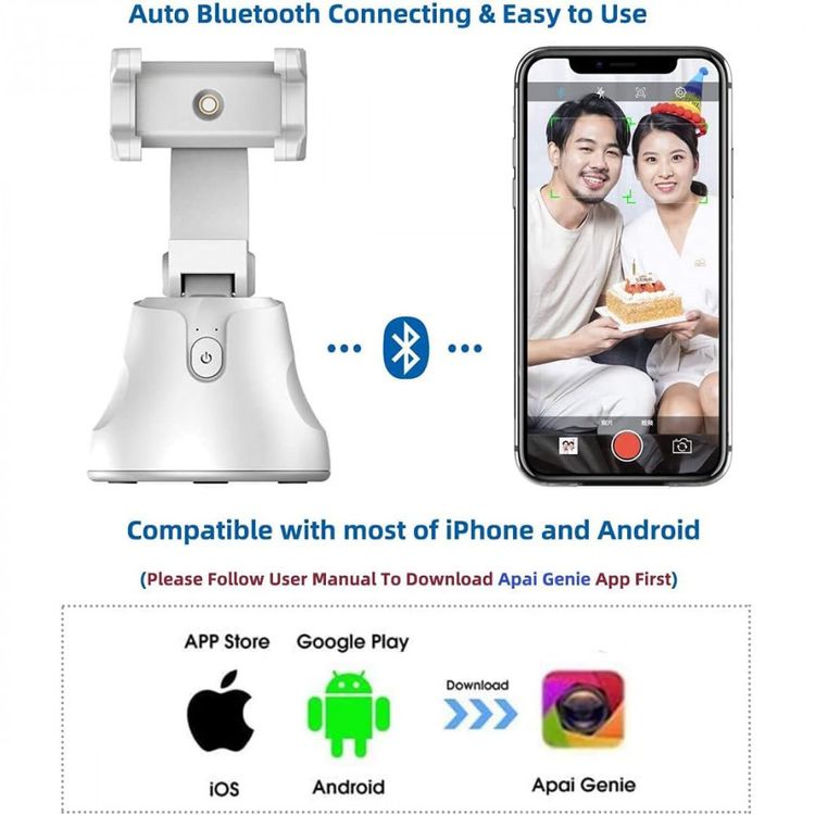 Jourmind-Suporte-para-Celular-com-Rastreamento-de-Rosto-360-foto-5