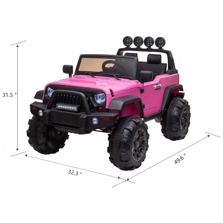 Carro-Carrinho-Eletrico-2-Assentos-12V-com-Luzes-de-LED-e-foto-2