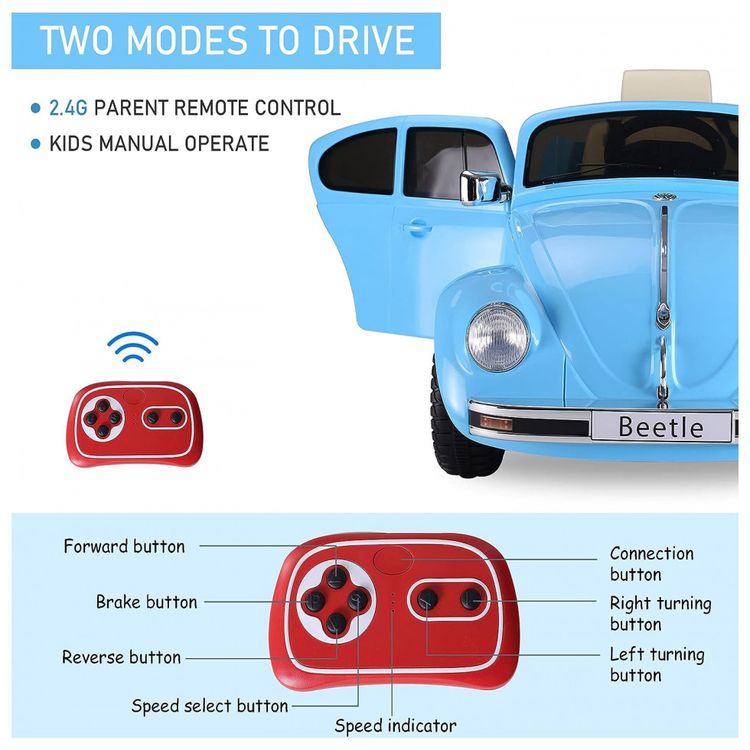 Aosom-Carro-Carrinho-Eletrico-1-Assento-6V-com-Luzes-de-foto-5
