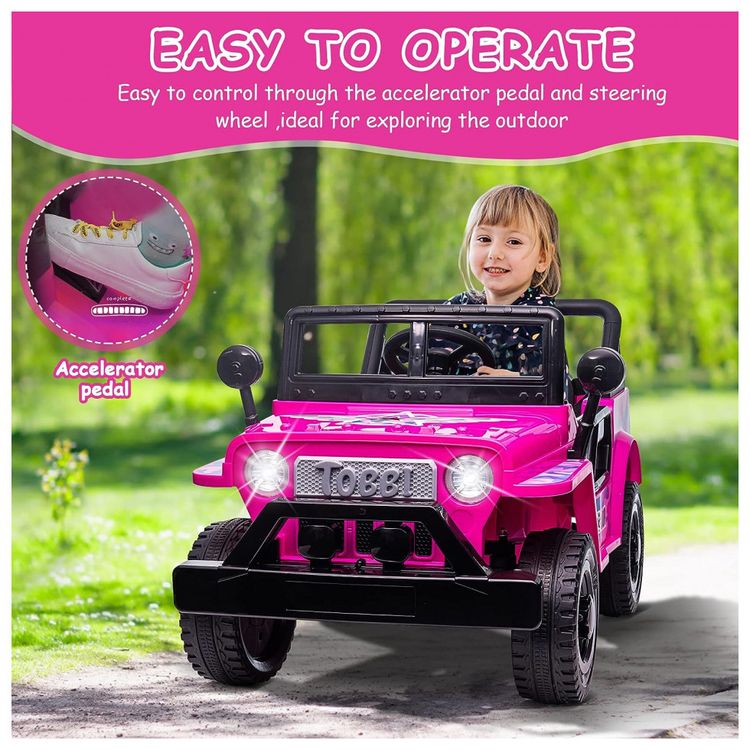 Carro-Carrinho-Eletrico-2-Assentos-12V-com-Luzes-de-LED-e-foto-2
