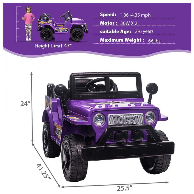 Carro-Carrinho-Eletrico-1-Assento-12V-com-Luzes-de-LED-e-foto-4