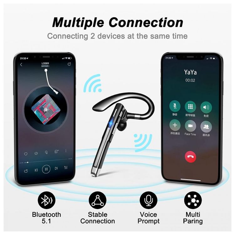 XVV-Fone-de-ouvido-sem-Fio-Headset-Bluetooth-para-Chamadas-foto-1