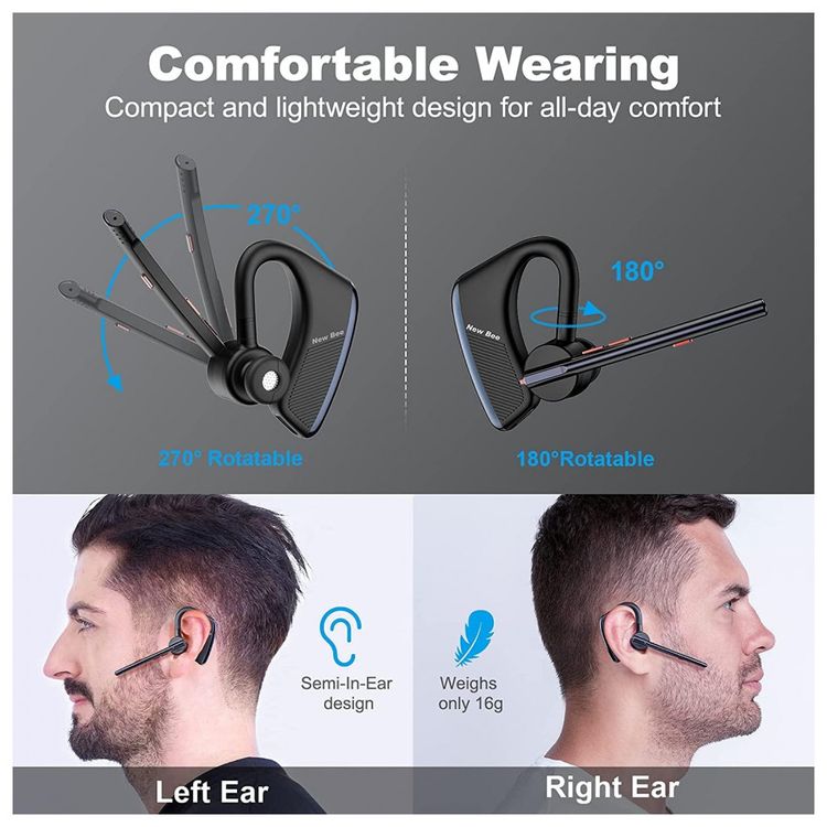Fone-de-ouvido-sem-Fio-Headset-Bluetooth-para-Chamadas-com-foto-3