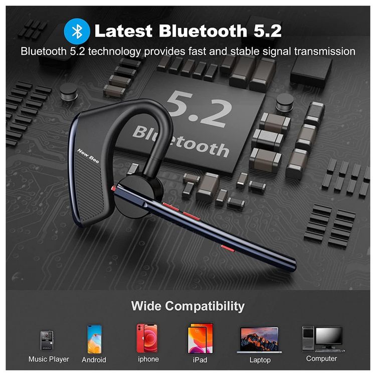 Fone-de-ouvido-sem-Fio-Headset-Bluetooth-para-Chamadas-com-foto-4