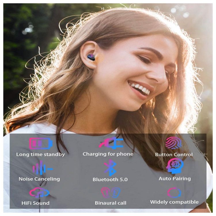 Fone-de-ouvido-sem-Fio-Headset-Bluetooth-para-Chamadas-com-foto-3