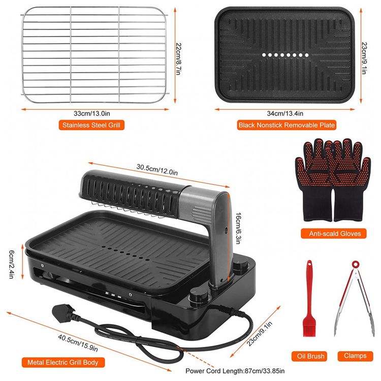 Churrasqueira-Eletrica-Portatil-com-Antiaderente-1500W-foto-5
