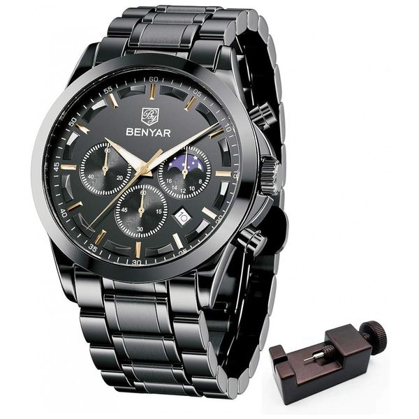 Relogio-Masculino-Analogico-Quartzo-BY-BENYAR-5160-Preto-foto-0