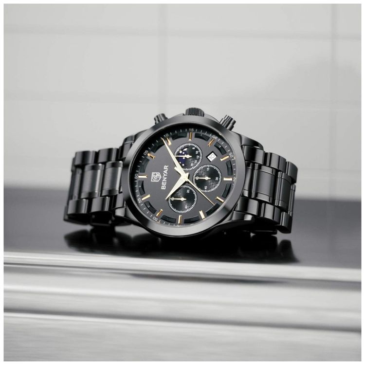 Relogio-Masculino-Analogico-Quartzo-BY-BENYAR-5160-Preto-foto-4