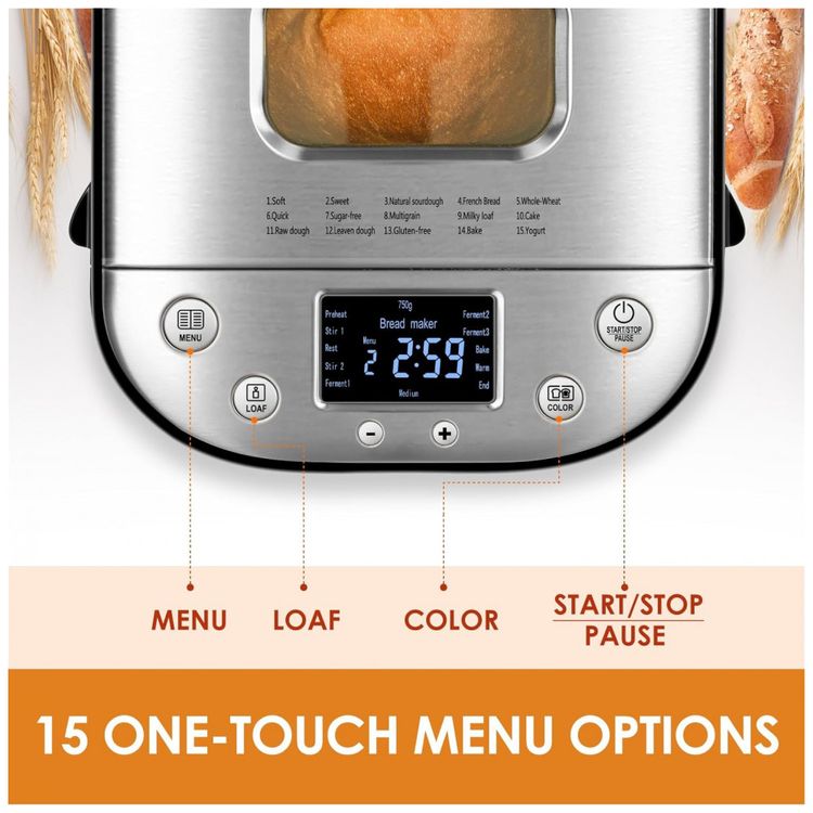 Panificadora-Automatica-15-em-1-com-Configuracao-Sem-Gluten-foto-1