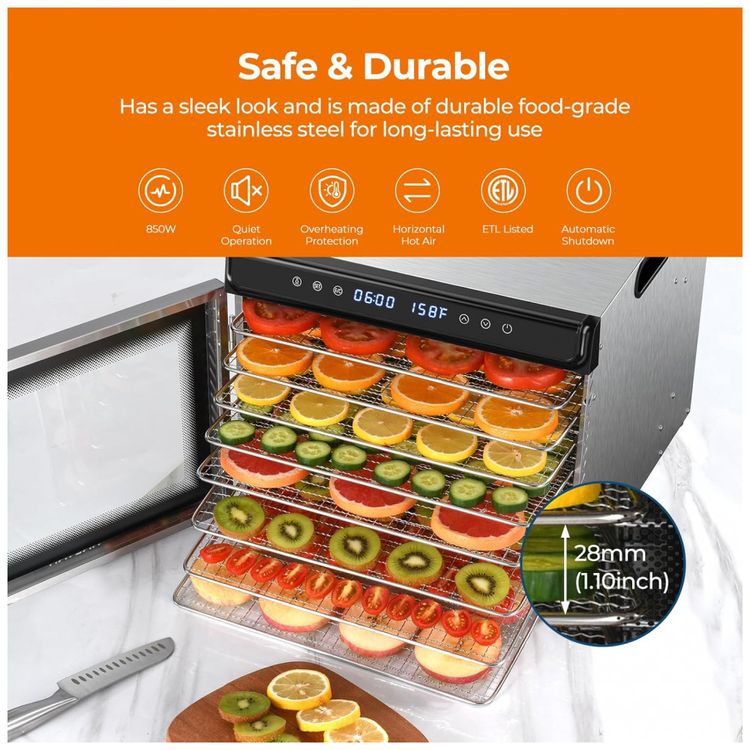 Desidratador-de-Alimentos-com-8-Bandejas-em-Aco-Inoxidavel-foto-4