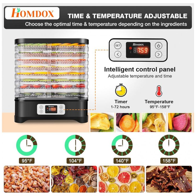 Desidratador-de-Alimentos-Eletrico-com-8-Bandejas-Controle-foto-2