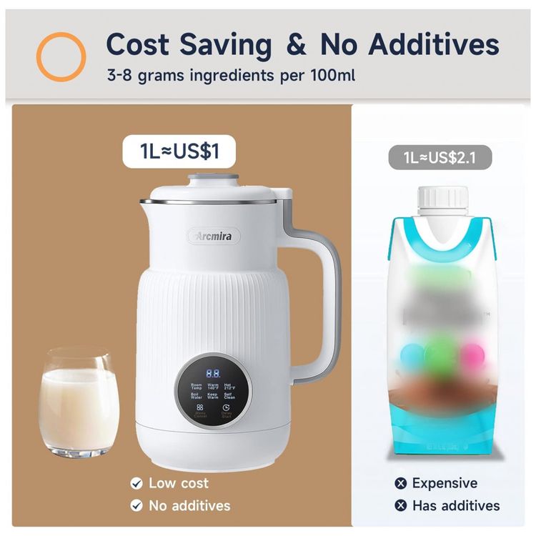 Maquina-de-Leite-Vegetal-Automatica-600mL-com-Tela-de-LED-e-foto-4