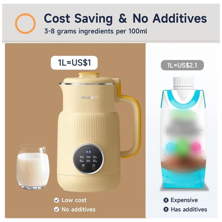Maquina-de-Leite-Vegetal-Automatica-600mL-com-Tela-de-LED-e-foto-5