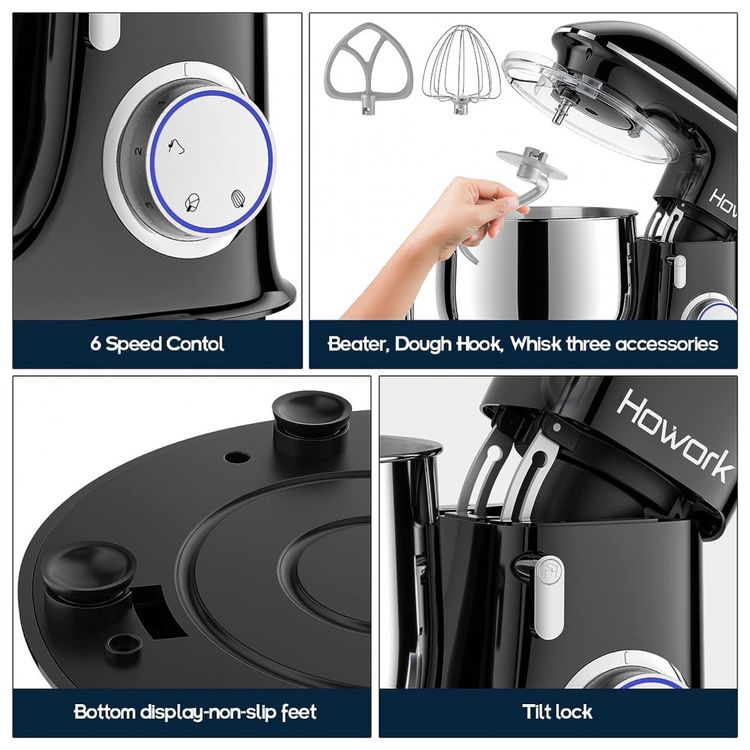 HOWORK-Batedeira-de-Bancada-9.5L-com-10-Velocidades-Aco-foto-5