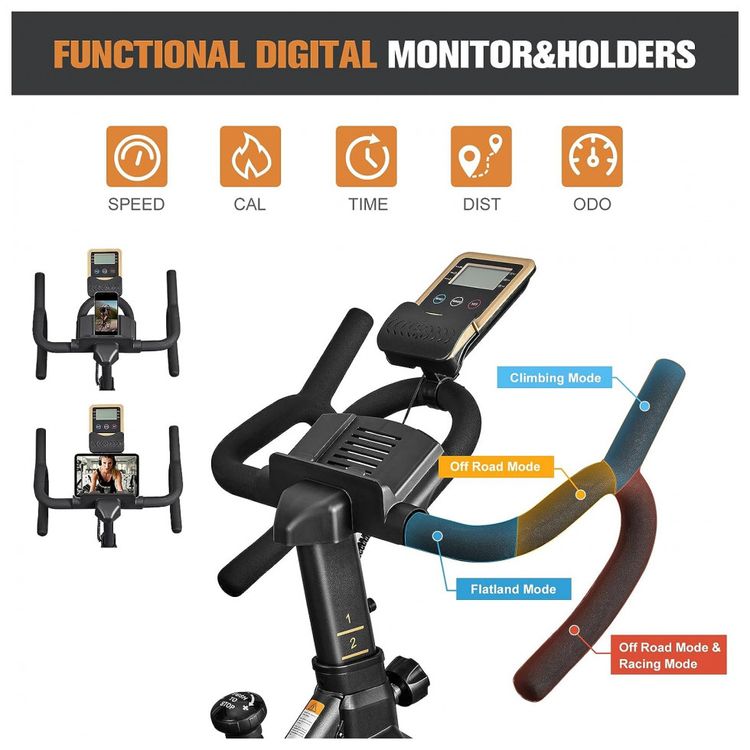 Bicicleta-Ergometrica-com-Suporte-para-Tablet-e-Banco-foto-2