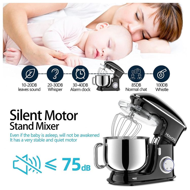 HOWORK-Batedeira-de-Bancada-9.5L-com-10-Velocidades-Aco-foto-2