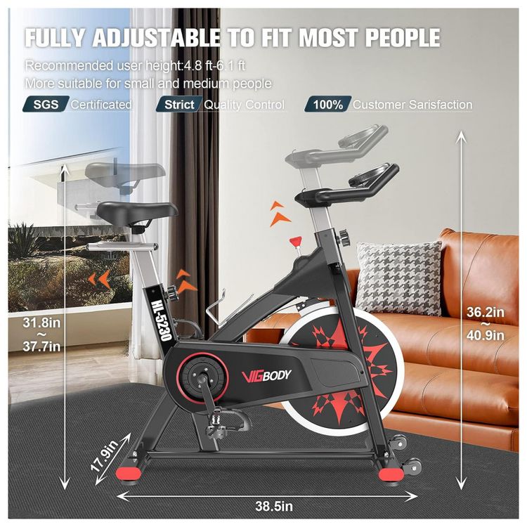VIGBODY-Bicicleta-Ergometrica-com-Suporte-para-Tablet-e-foto-5