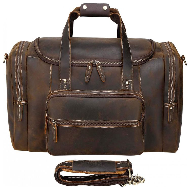 Polare-Bolsa-de-Viagem-Masculina-Classica-de-Couro--Marrom-foto-1