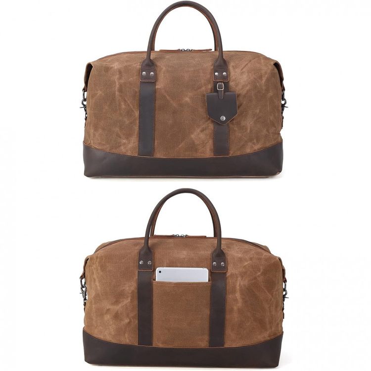 Bolsa-de-Viagem-Masculina-Classica-de-Couro-POLARE--Marrom-foto-5