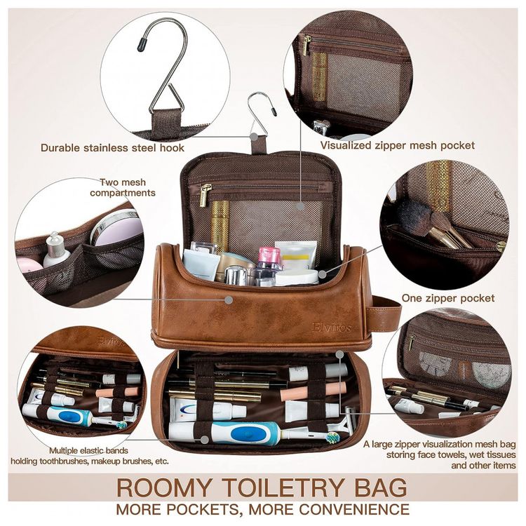 Necessaire-Masculina-Vintage-de-Couro-Sintetico-com-Forro-a-foto-1