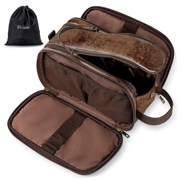 Necessaire-Masculina-Vintage-de-Couro-Sintetico-com-Forro-a-foto-0