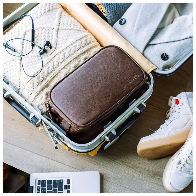 Necessaire-Masculina-Vintage-de-Couro-Sintetico-com-Forro-a-foto-4