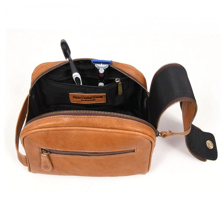 Aaron-Necessaire-Masculina-Vintage-de-Couro-com-Forro-a-foto-1