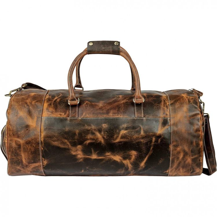 Tuzech-Bolsa-de-Viagem-Masculina-Classica-de-Couro--Marrom-foto-2
