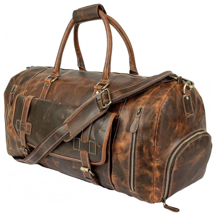 Bolsa-de-Viagem-Masculina-Classica-de-Couro-TUZECH-Marrom-foto-2