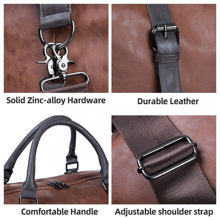 Seyfonia-Bolsa-de-Viagem-Masculina-Classica-de-Couro--Preta-foto-1