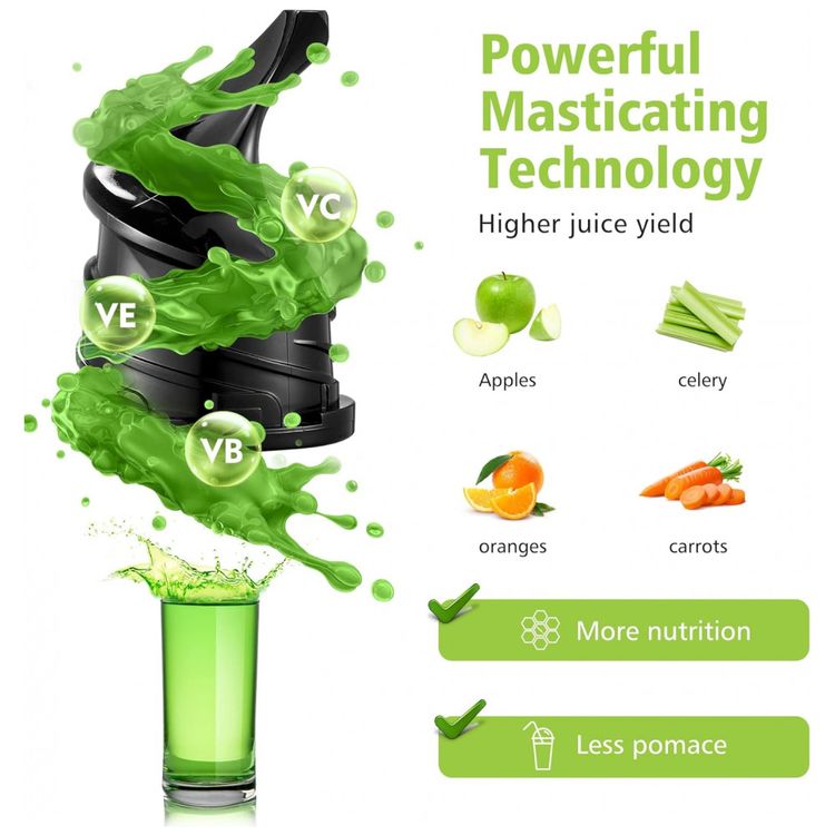 Centrifuga-de-Frutas-900mL-de-Mastigacao-Lenta-com-Bocal-de-foto-2