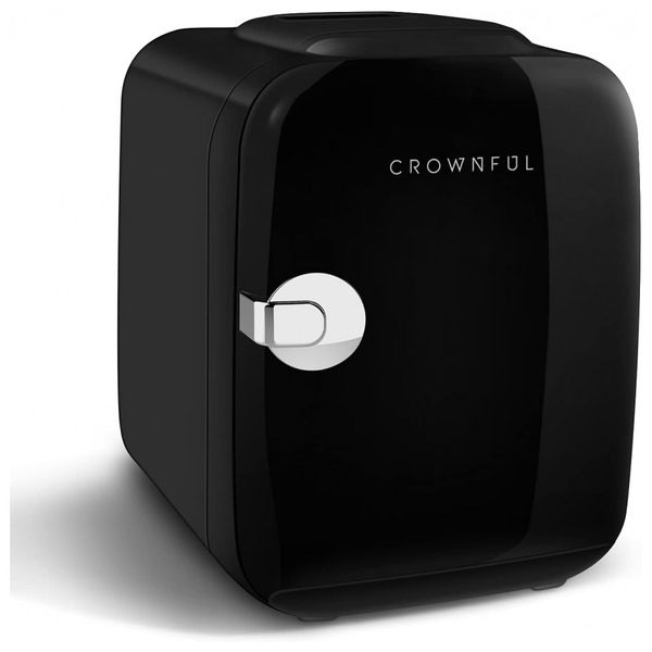 Mini Geladeira para Skincare 4 Litros Portátil, 12V, 110v, CROWNFUL CF PC4LBLK, Vermelho