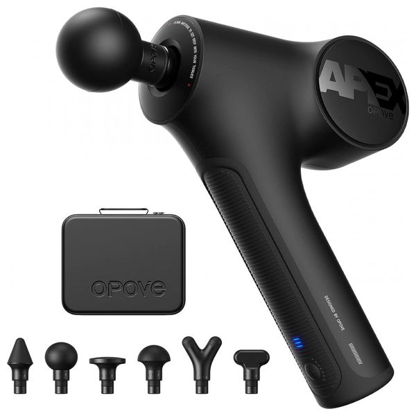 Massageador Elétrico Profissional Sem Fio 6 Acessórios, OPOVE PO 5 N, Verde