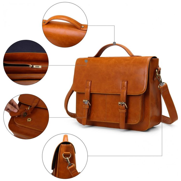 ECOSUSI-Bolsa-Pasta-Vintage-de-Couro-Vegano-para-Laptop-foto-3