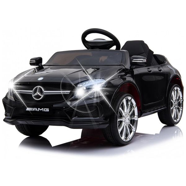 Carro Elétrico Infantil a Bateria com Controle Remoto 2.4G, Portas Duplas, Cinto de Segurança de 5 Pontos e Luzes LED, 12V, Bobike, Preto