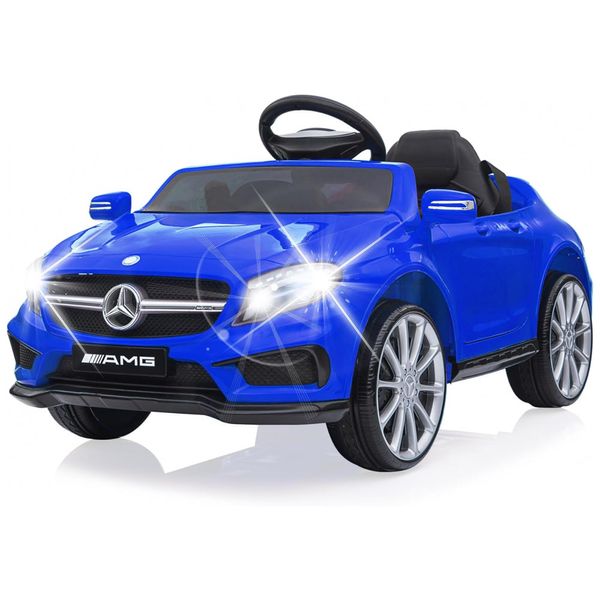 Carro Elétrico Infantil a Bateria com Controle Remoto 2.4G, Portas Duplas, Cinto de Segurança de 5 Pontos e Luzes LED, 12V, Bobike, Azul