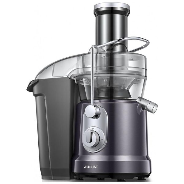 Centrífuga de Frutas 1L com 2 Velocidades, sem BPA e Proteção Contra Superaquecimento, 110V 1300W, Juilist, Preta