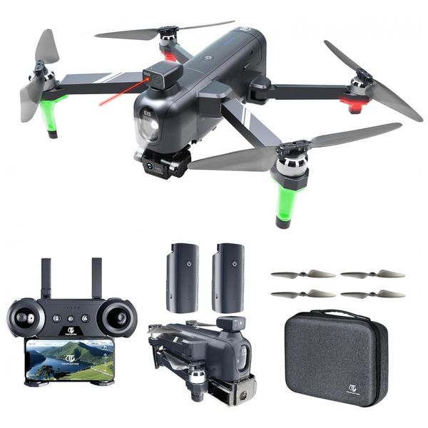 Drone com 3 Eixos, Câmera 4K e Evasão de Obstáculos, 75 min de Voo e Transmissão de Alcance de 3352 Metros, TRIPLEFINA TF15EX