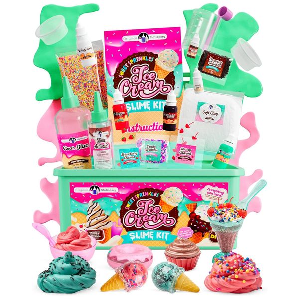 Kit Slime Divertido Faça seus Próprios Sorvetes e Doces para Crianças de 10 a 12 Anos, Original Stationery