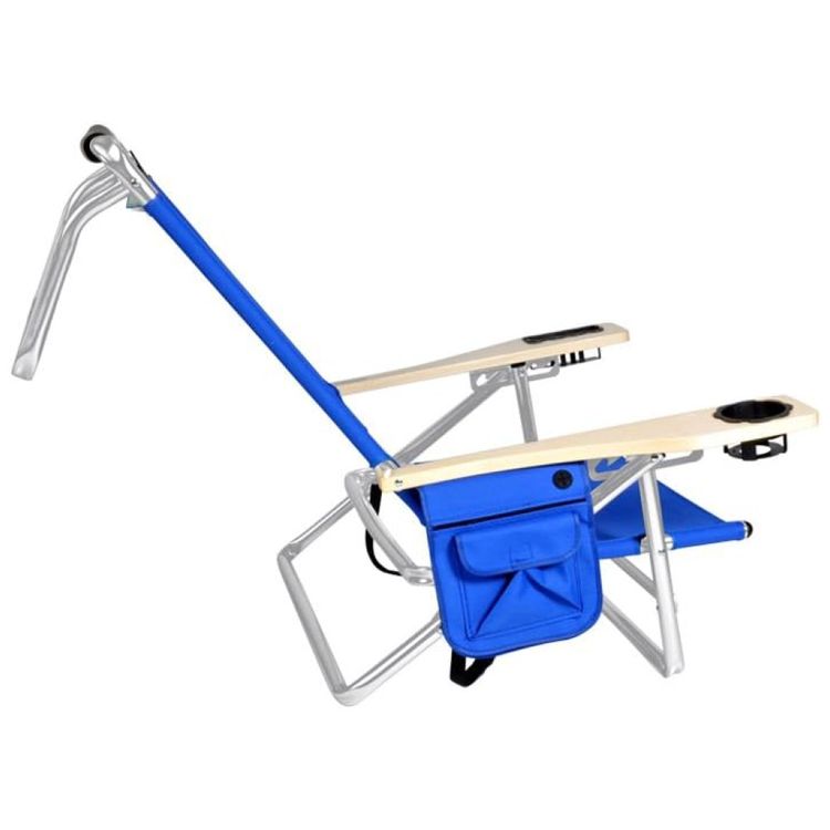 Cadeira-de-Praia-Dobravel-e-Leve-com-5-Posicoes-Reclinaveis-par-foto-3