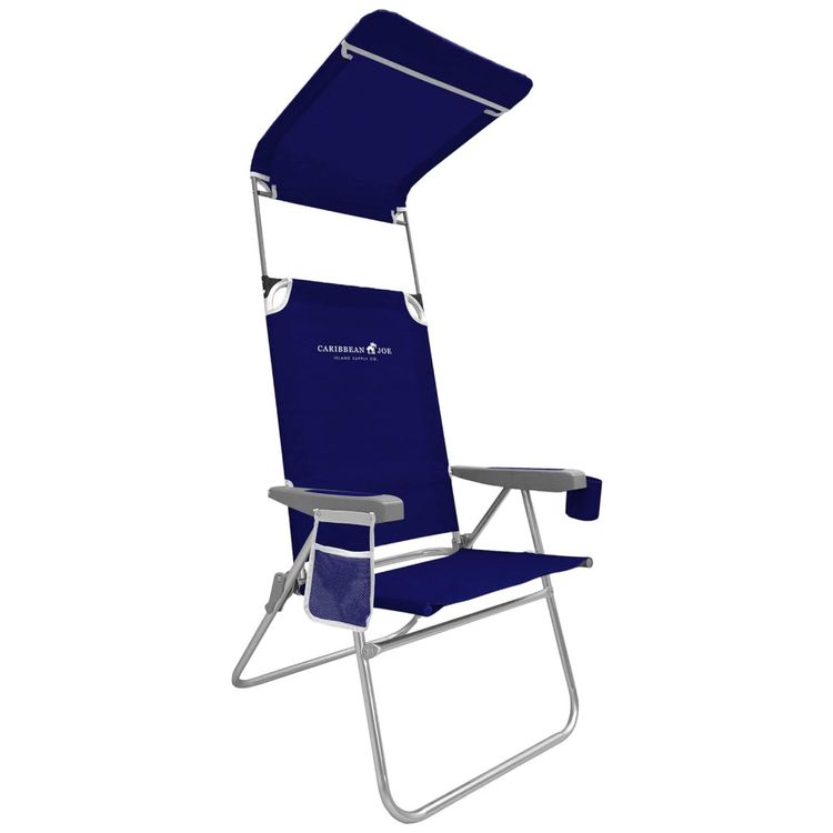 Cadeira-de-Praia-Dobravel-com-Encosto-Alto-e-Dossel-foto-0